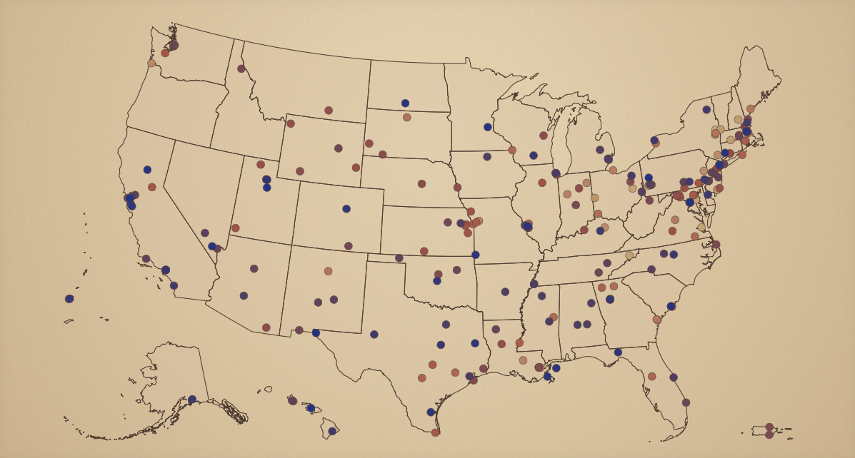 America 250 Map